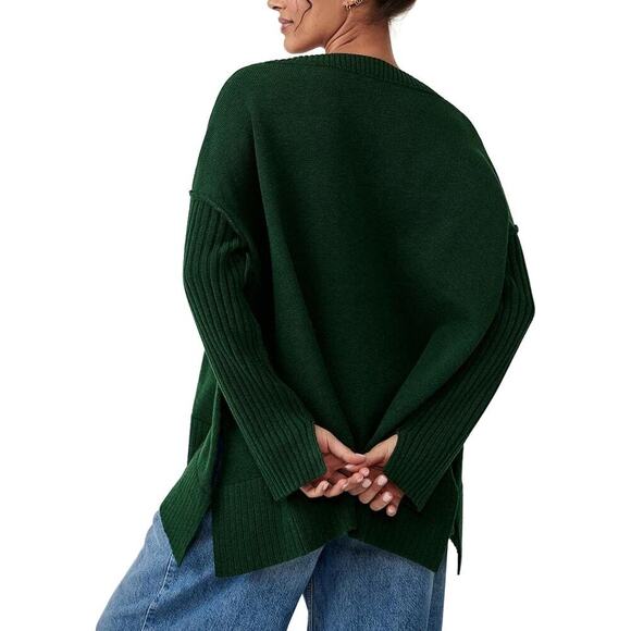 Free People Orion Sweater in Forest Green Size Small - Picture 3 of 6